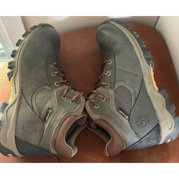 TIMBERLAND MT. MADDSEN BOYS YOUTH HIKING WATERPROOF MID TOP BOOTS SIZE 4 LACE UP - Picture 5 of 10